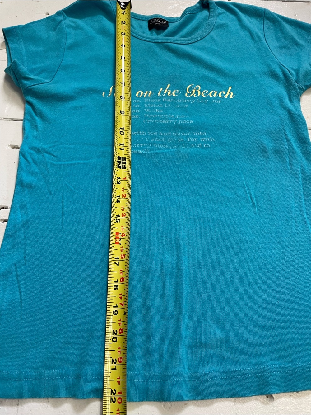 Y2K S*x on the Beach Recipe Graphic Blue T-Shirt - Picture 12 of 12